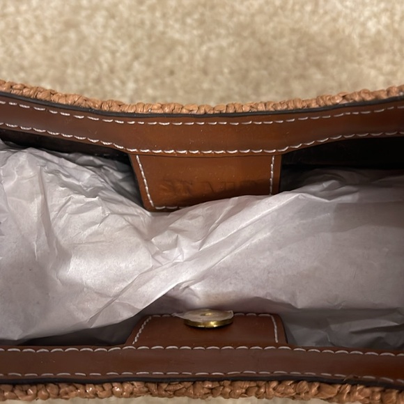 STAUD RAFFIA MOON TOTE BAG - TAN - Picture 5 of 10